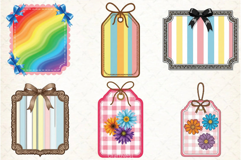 Border Frame Coquette Clipart Bundle - CraftNest - Digital Crafting and Art