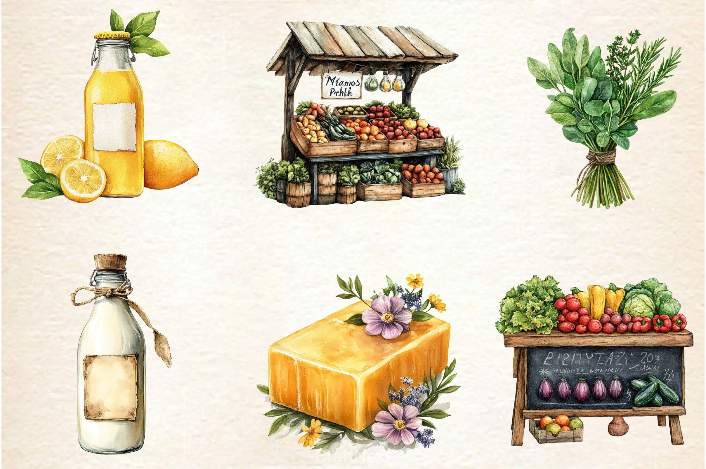 Farmer's Market Clipart Bundle