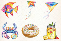 Summer Beach Fun Clipart Set - CraftNest - Digital Crafting and Art