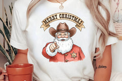 Merry Christmas Cowboy Santa Clipart Bundle - CraftNest - Digital Crafting and Art