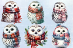 Christmas Owl Clipart Bundle 5 - CraftNest - Digital Crafting and Art