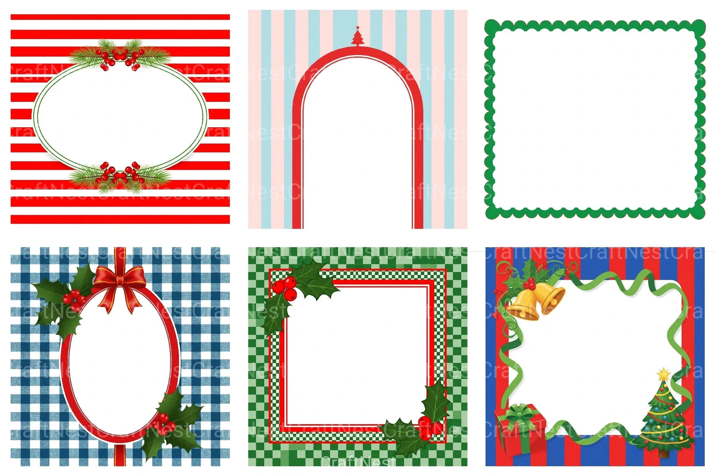 Christmas Frame Clipart Bundle 3 - CraftNest - Digital Crafting and Art