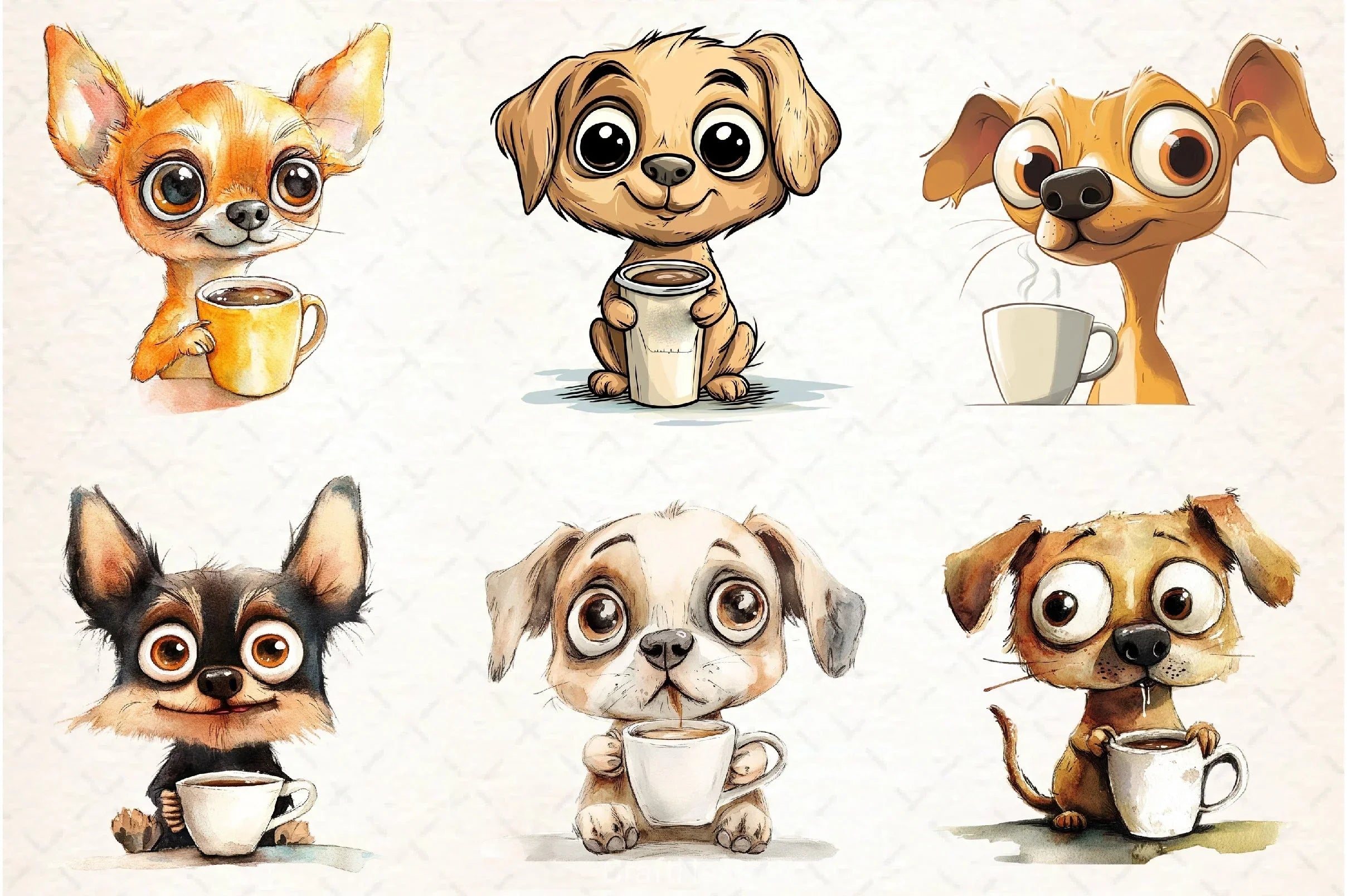 Crazy Dog Clipart Bundle 1 - CraftNest - Digital Crafting and Art