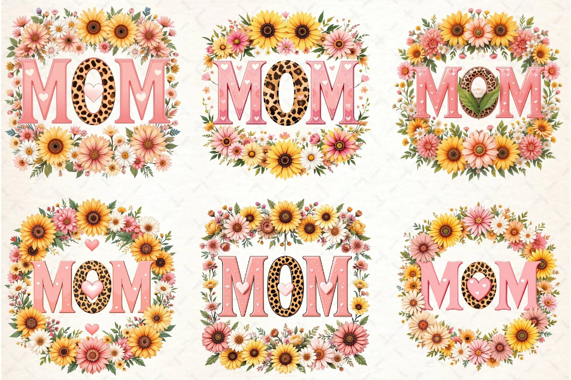 Floral Mama Mom Clipart Design Bundle - CraftNest - Digital Crafting and Art