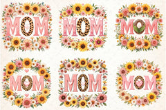 Floral Mama Mom Clipart Design Bundle - CraftNest - Digital Crafting and Art