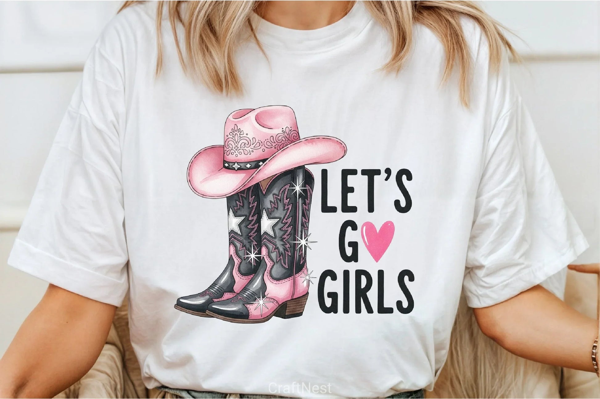 Let's Go Girls Cowgirl Boots Clipart Bundle - CraftNest - Digital Crafting and Art