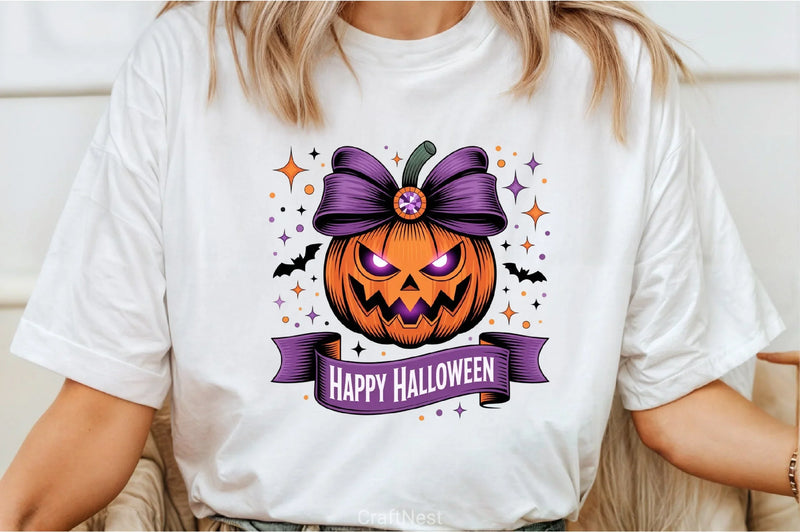 Retro Halloween Pumpkin Clipart Bundle - CraftNest - Digital Crafting and Art