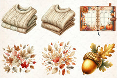 Autumn Cozy Fall Clipart Bundle 5 - CraftNest - Digital Crafting and Art