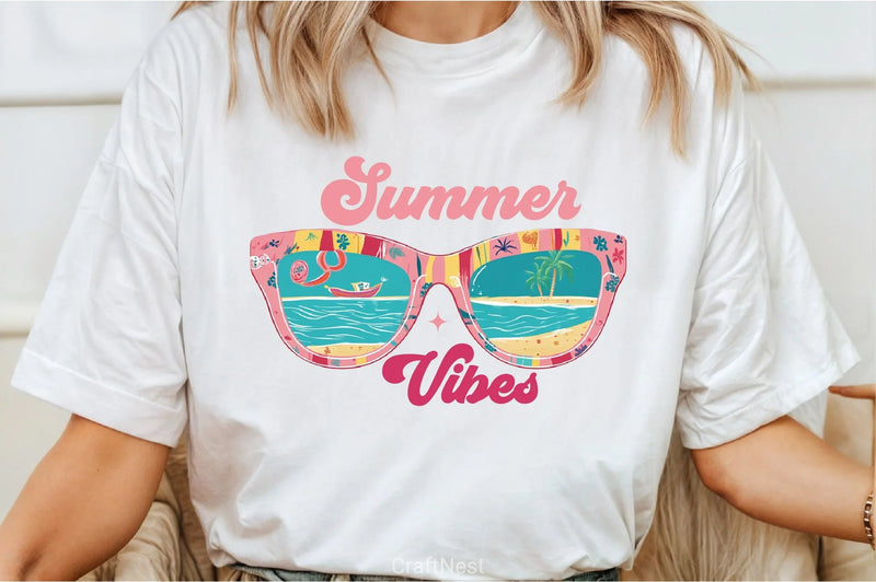 Summer Vibes Sunglasses Clipart Bundle 2 - CraftNest - Digital Crafting and Art