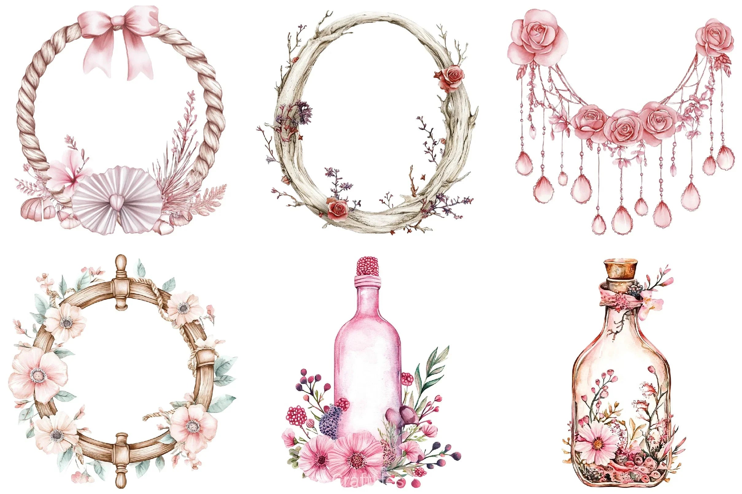 Coquette Coastal Fisherman Clipart Bundle 2 - CraftNest - Digital Crafting and Art