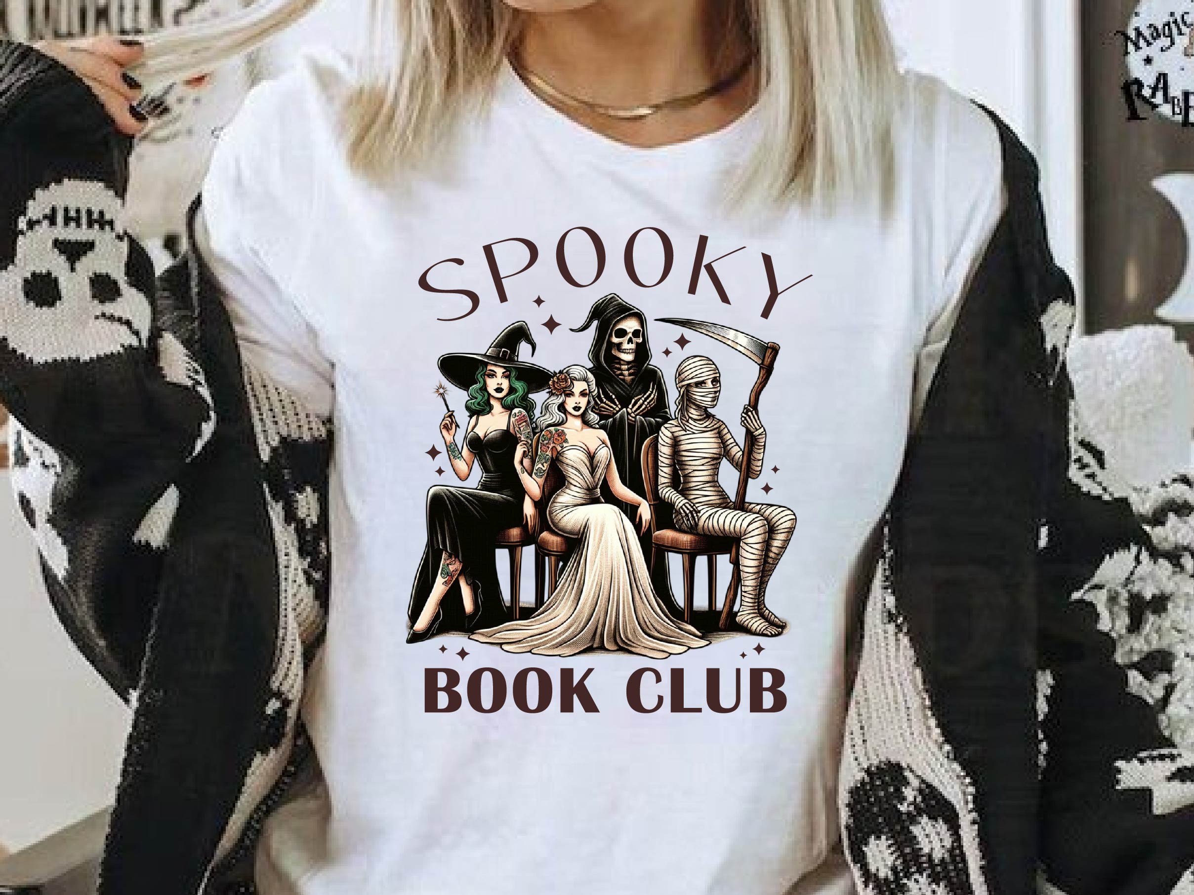 Spooky Book Club Bookish Halloween Clipart Bundle