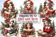 Christmas Pin Up Girls Clipart Bundle - CraftNest - Digital Crafting and Art
