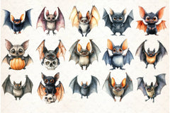 Quirky Halloween Bats Clipart Bundle - CraftNest - Digital Crafting and Art