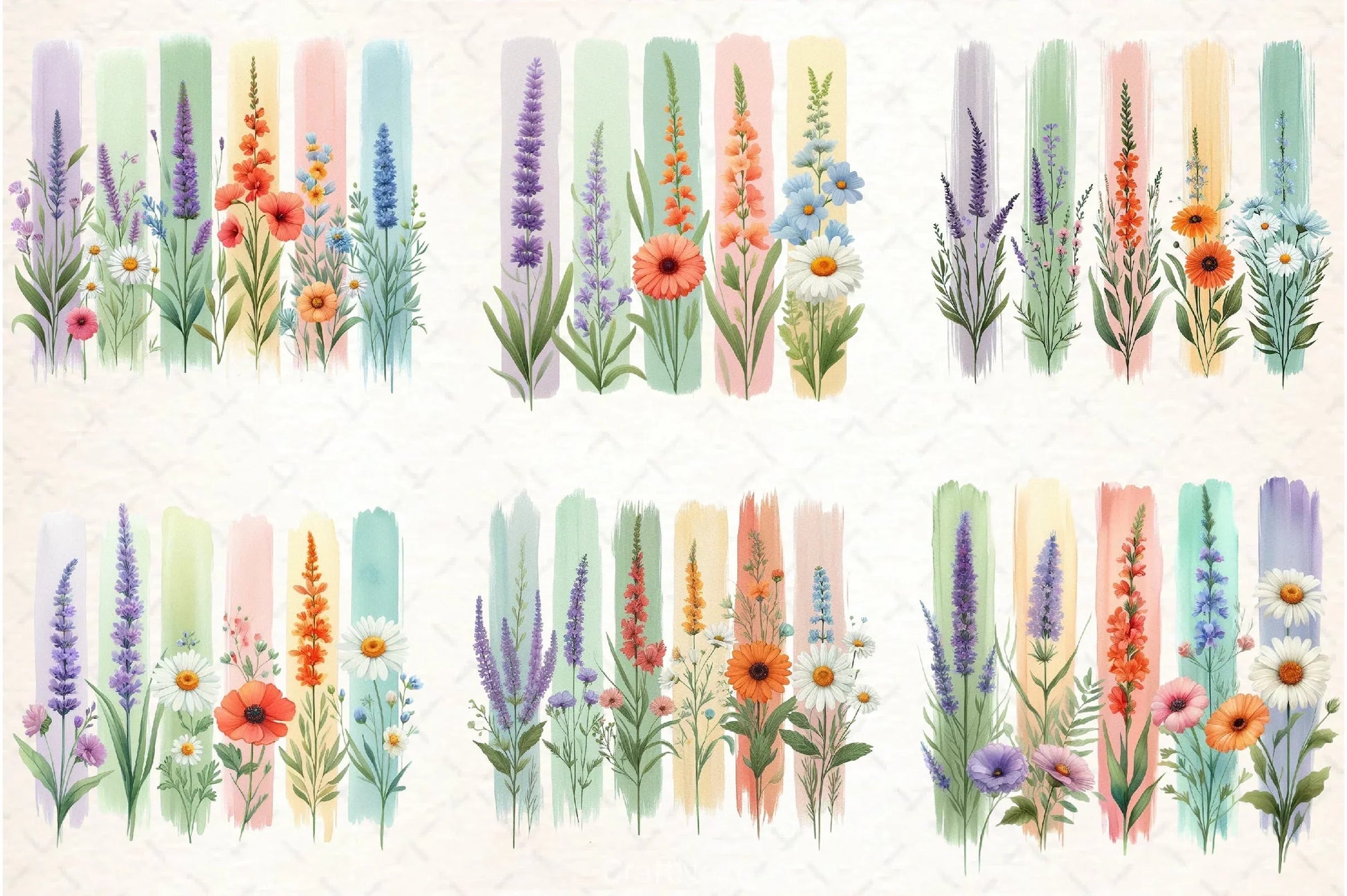 Brushstroke Christian Flower Clipart Bundle 2 - CraftNest - Digital Crafting and Art