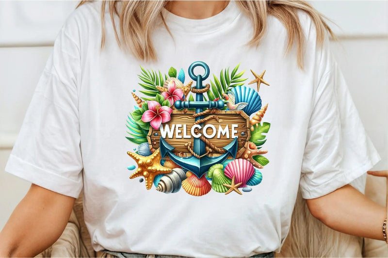 Starfish Welcome Sign Clipart Bundle - CraftNest - Digital Crafting and Art
