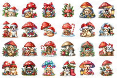 Christmas Dogs Clipart Bundle 1 - CraftNest - Digital Crafting and Art