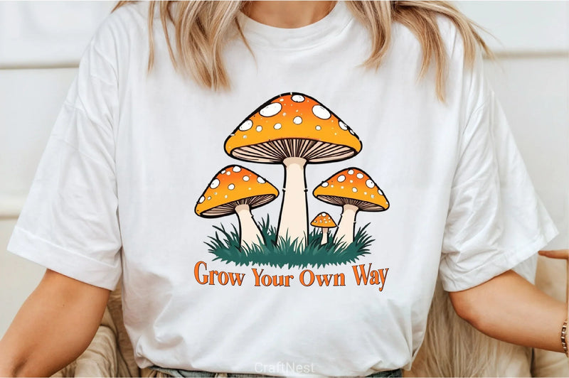 Grow Your Own Way Mushroom Clipart Bundle - CraftNest - Digital Crafting and Art