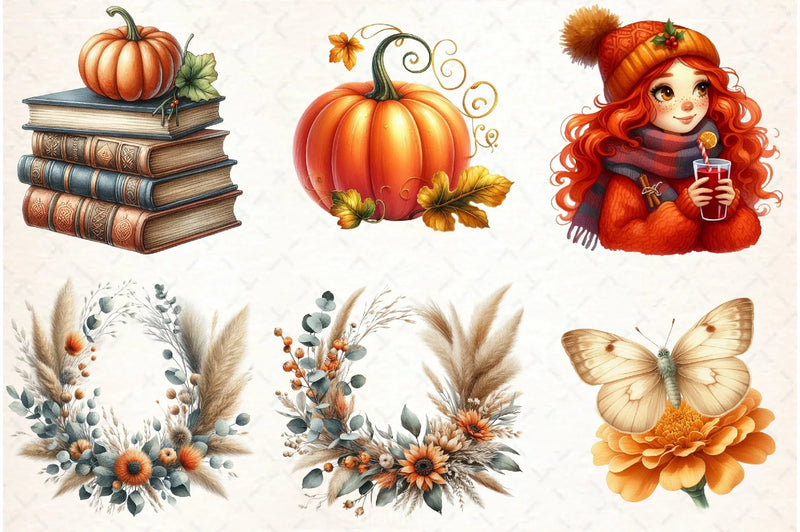 Autumn Clipart Bundle 10 - CraftNest - Digital Crafting and Art