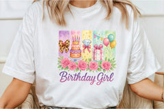 Brushstroke Birthday Girl Clipart Bundle - CraftNest - Digital Crafting and Art