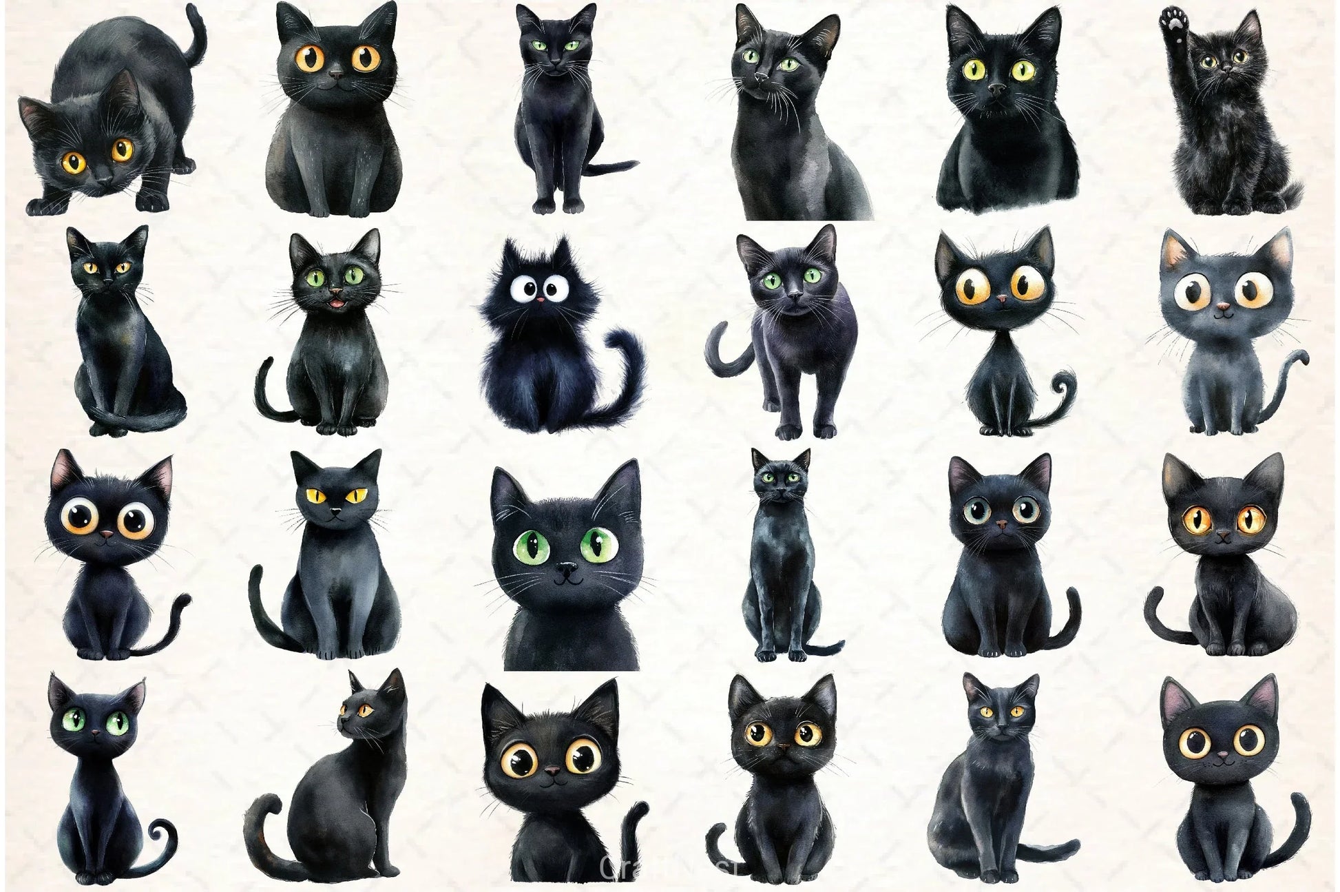Black Cat Clipart Bundle - CraftNest - Digital Crafting and Art