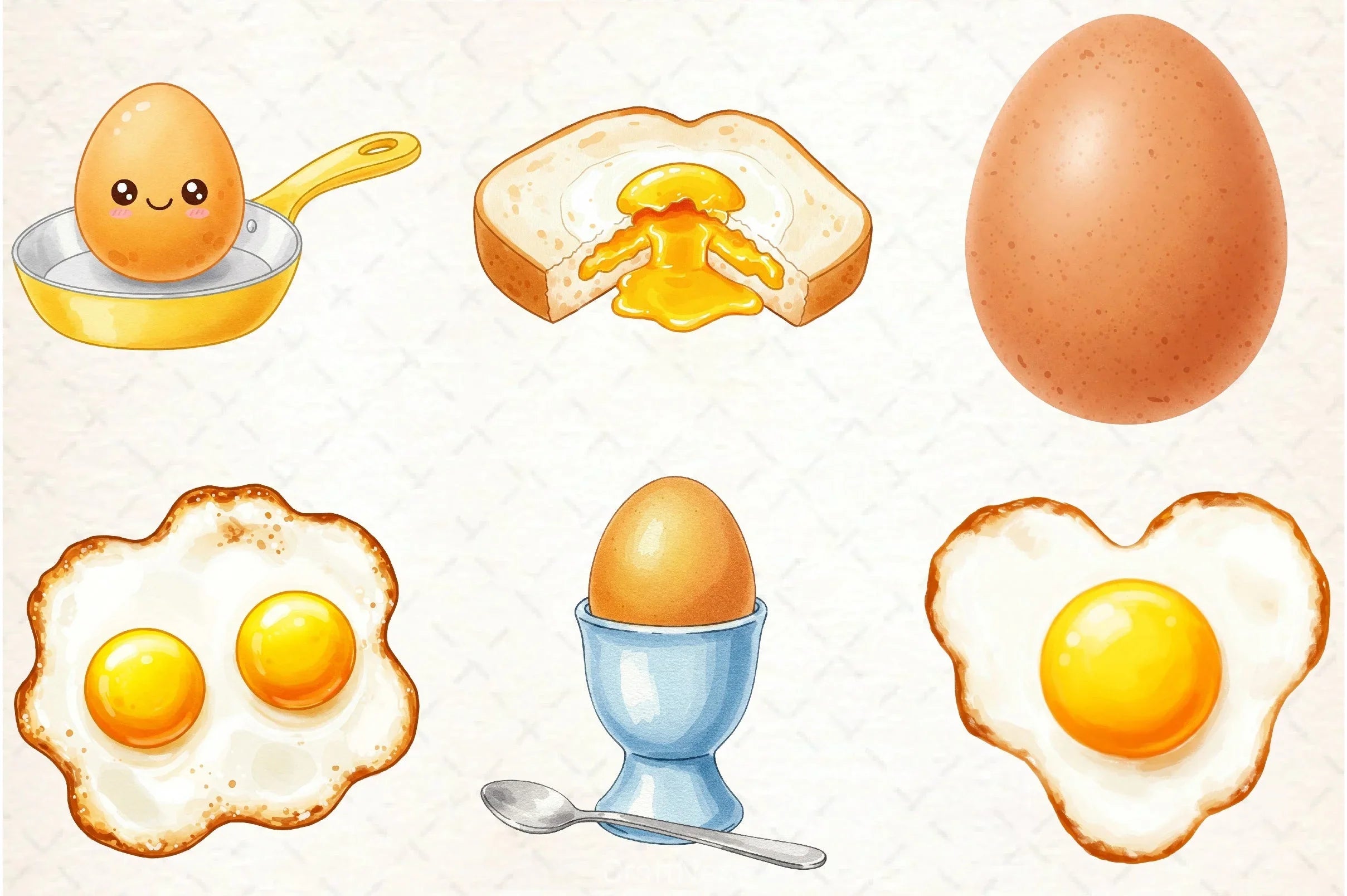 Fried Eggs Clipart Bundle 1 - CraftNest - Digital Crafting and Art