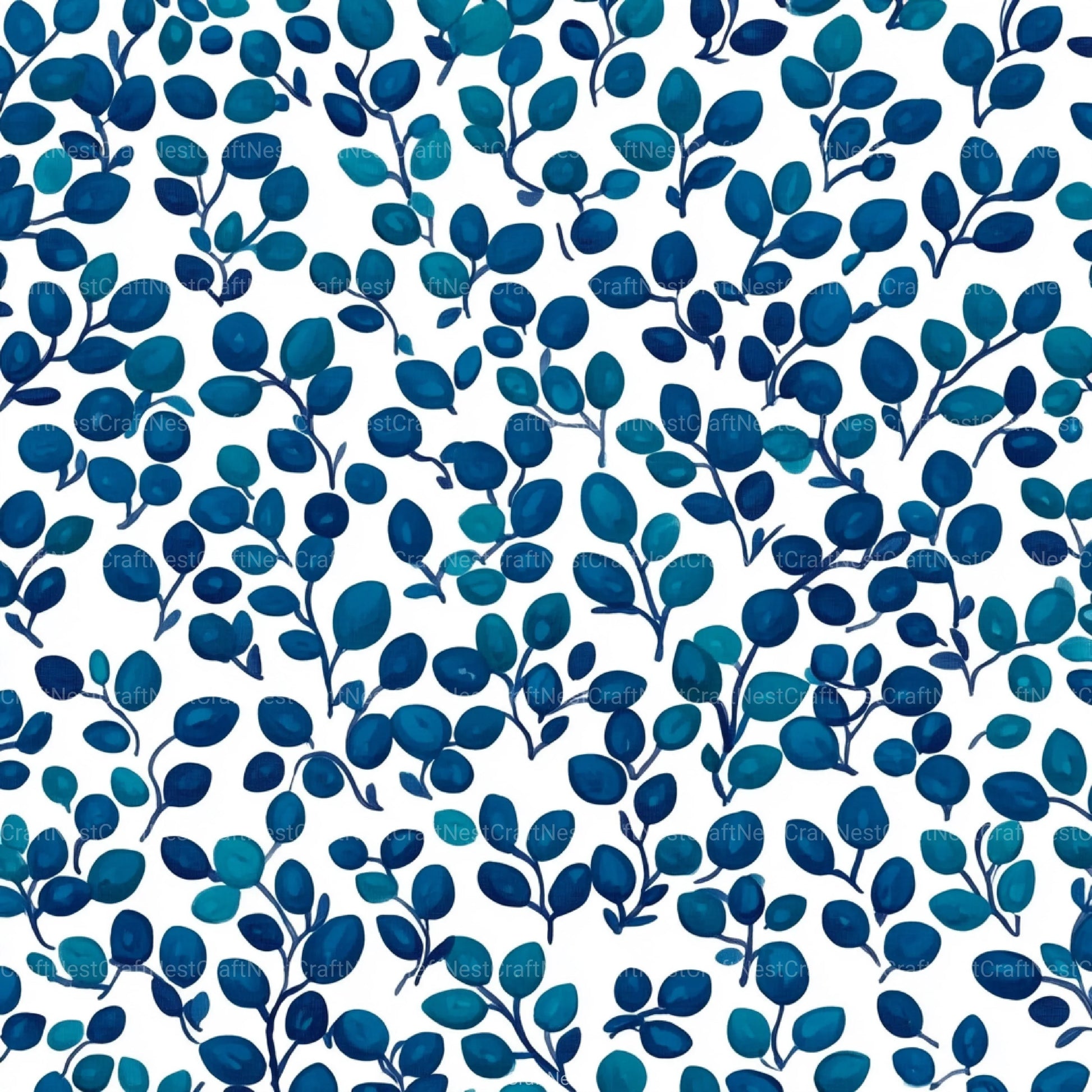 Blueberry Seamless Pattern Papers Digital - CraftNest - Digital Crafting and Art