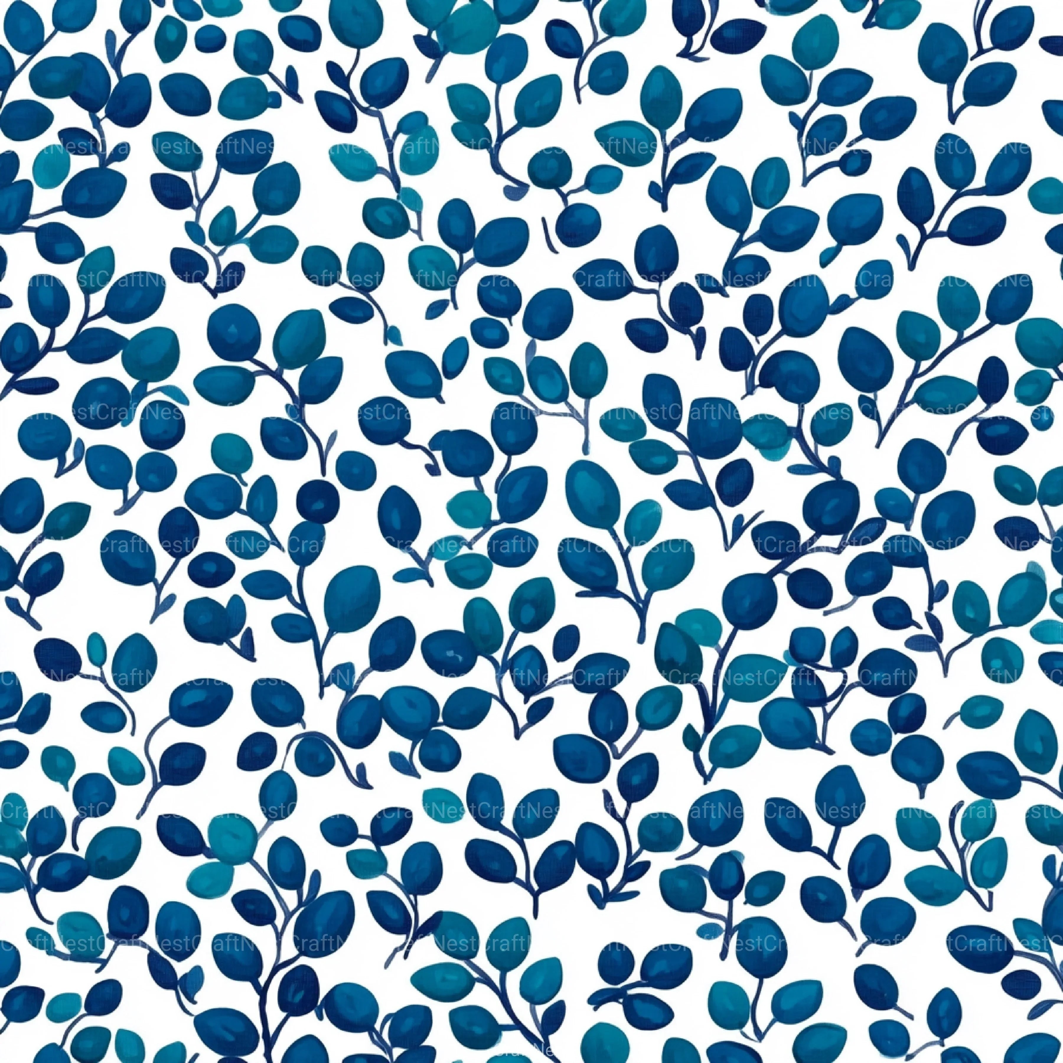 Blueberry Seamless Pattern Papers Digital - CraftNest - Digital Crafting and Art