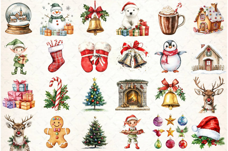 Cute Christmas Clipart Bundle - CraftNest - Digital Crafting and Art