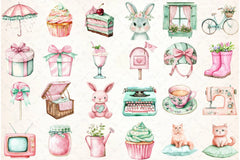 Pastel Garden Clipart Bundle - CraftNest - Digital Crafting and Art