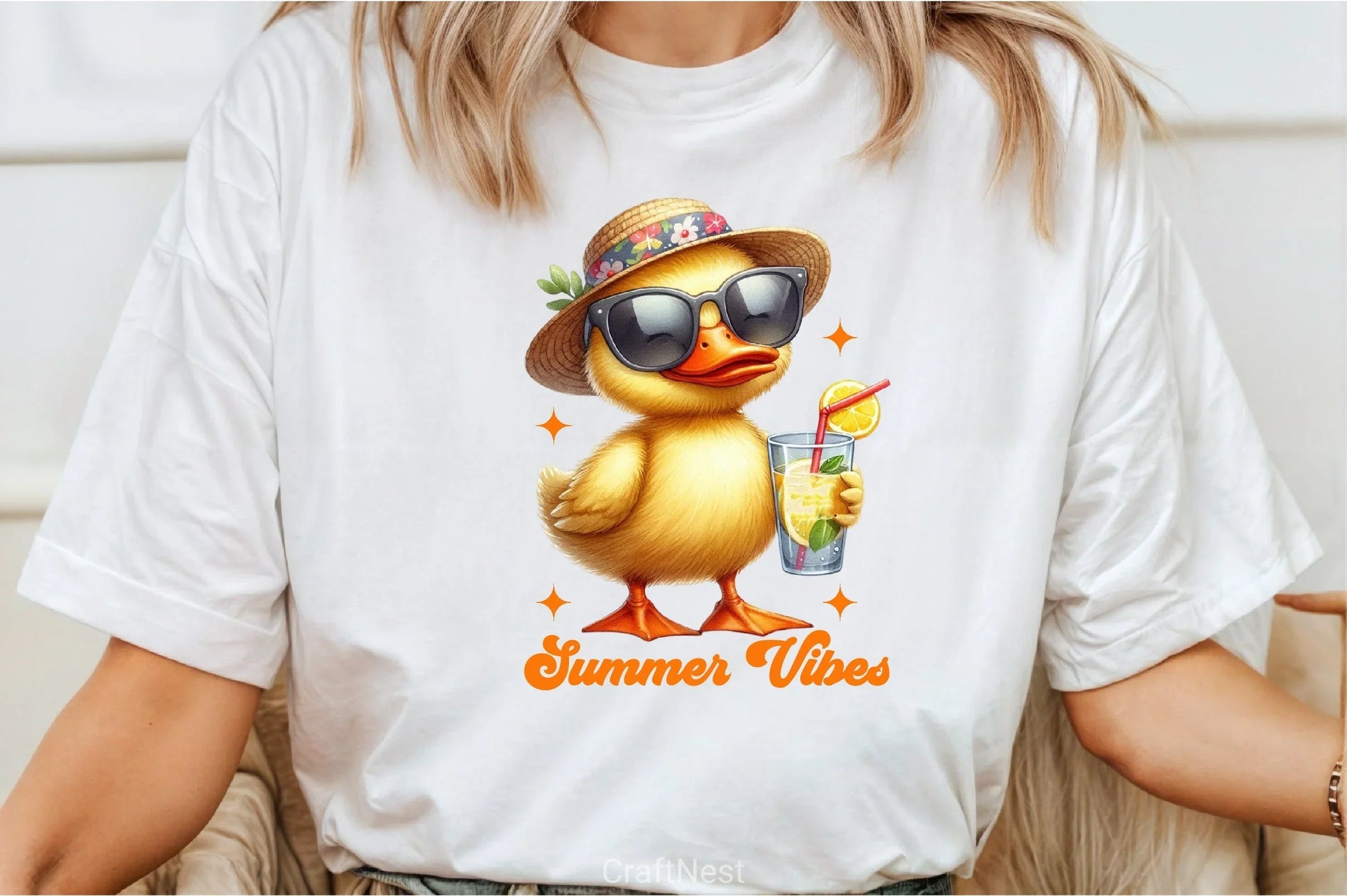 Summer Vibes Funny Duck Clipart Bundle 2 - CraftNest - Digital Crafting and Art