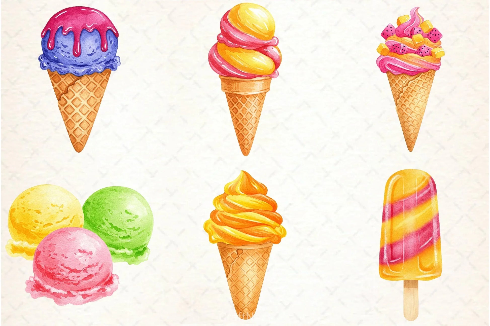 Ice Cream Clipart Bundle - CraftNest - Digital Crafting and Art