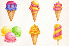 Ice Cream Clipart Bundle - CraftNest - Digital Crafting and Art