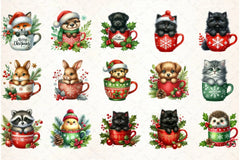 Christmas Mugs Clipart Bundle - CraftNest - Digital Crafting and Art