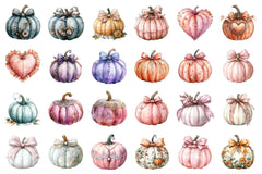 Aesthetic Coquette Pumpkin Clipart Bundle - CraftNest - Digital Crafting and Art