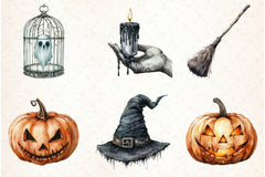 Cozy Spooky Halloween Clipart Bundle - CraftNest - Digital Crafting and Art