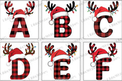 Santa Reindeer Hat Alphabet Clipart Bundle - CraftNest - Digital Crafting and Art