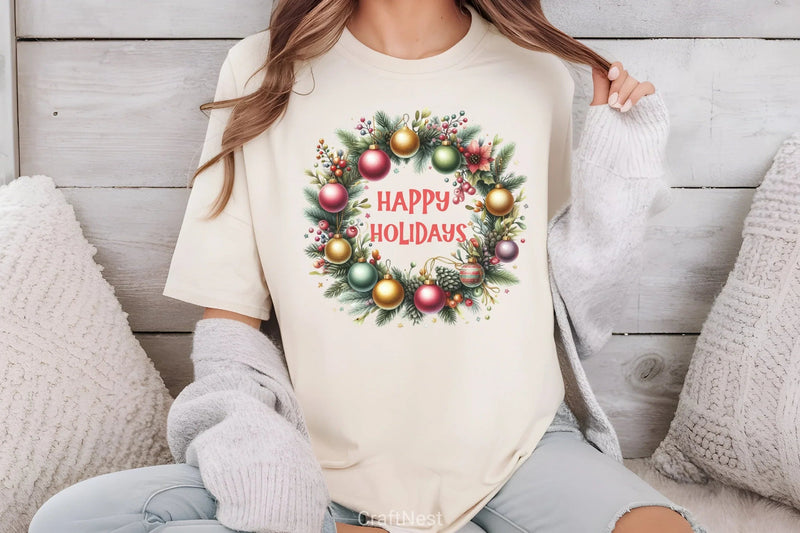 Christmas Wreath Clipart Bundle 2 - CraftNest - Digital Crafting and Art
