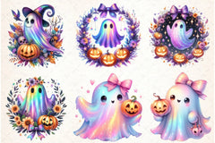 Halloween Iridescent Ghost Clipart Bundle - CraftNest - Digital Crafting and Art
