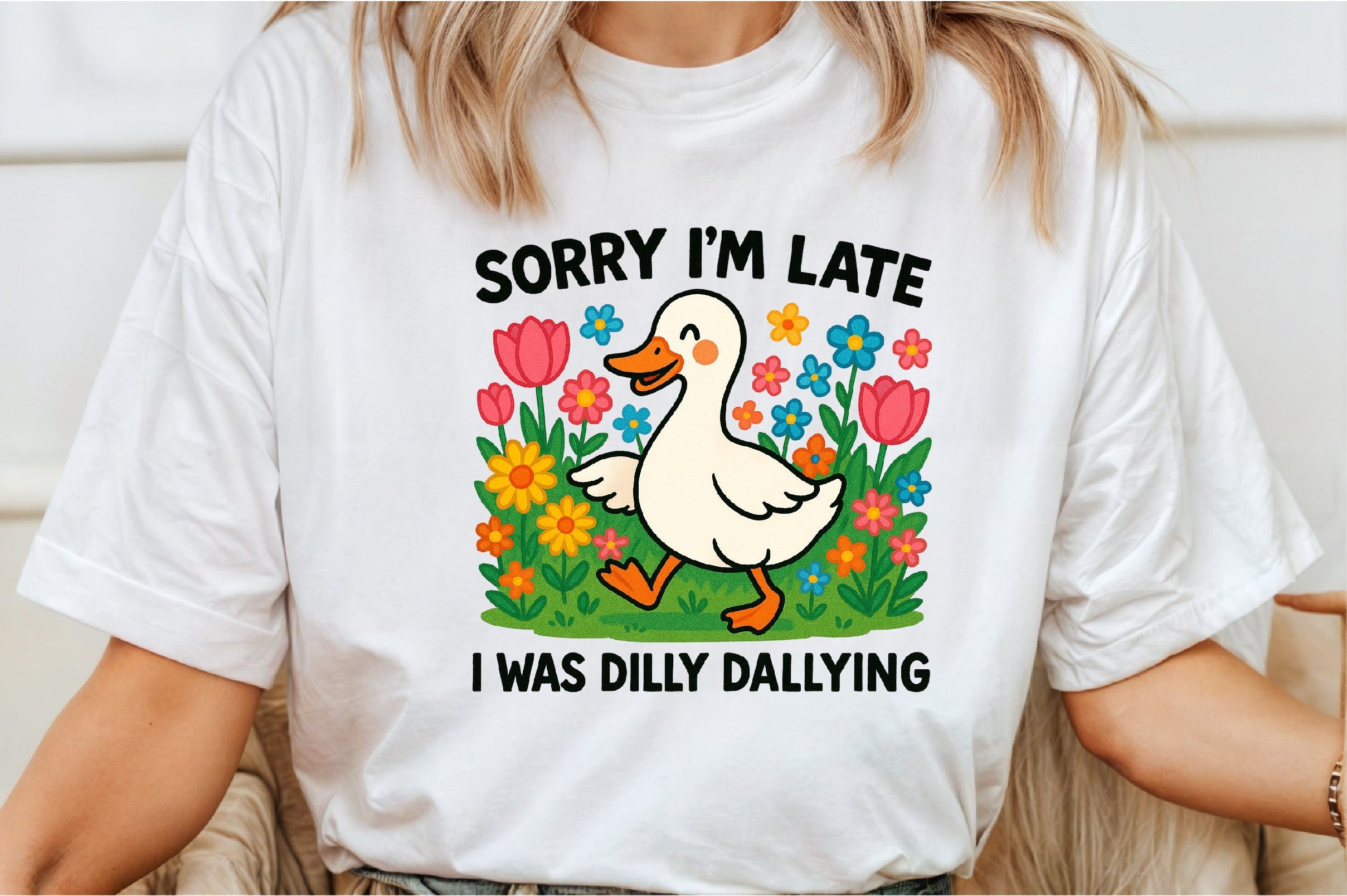 Sassy Boho Floral Clipart Bundle - Funny Silly Goose Design