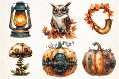 Steampunk Autumn Clipart Bundle 6 - CraftNest - Digital Crafting and Art