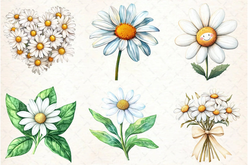 Daisy Clipart Bundle 2 - CraftNest - Digital Crafting and Art
