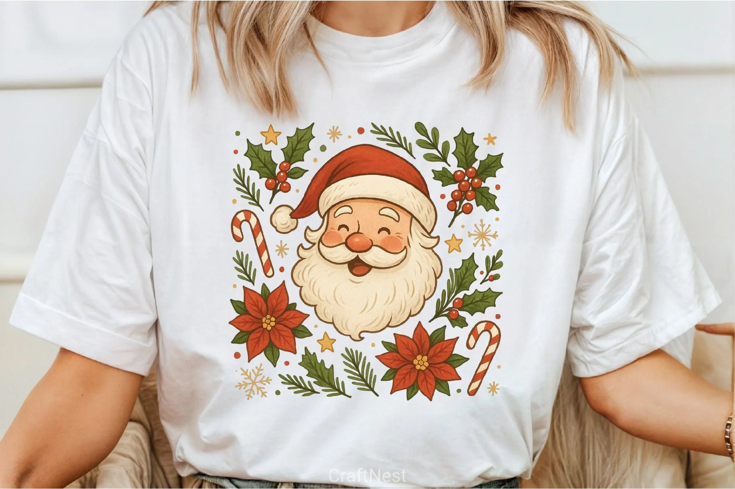 Vintage Santa Face Clipart Bundle - CraftNest - Digital Crafting and Art