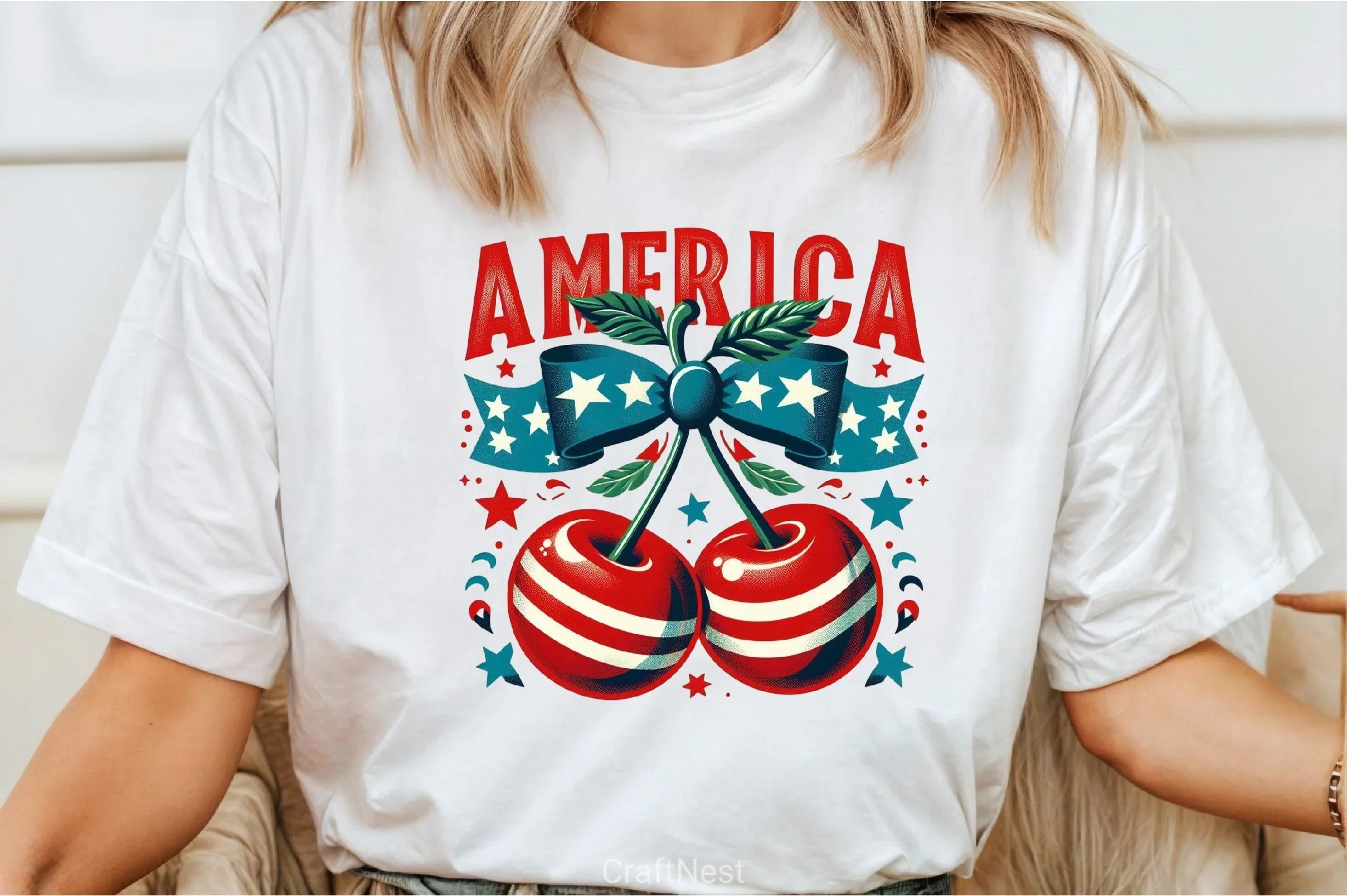 4th of July Coquette Cherry Clipart Bundle - CraftNest - Digital Crafting and Art