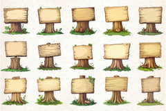 Wooden Sign Clipart Bundle 2 - CraftNest - Digital Crafting and Art