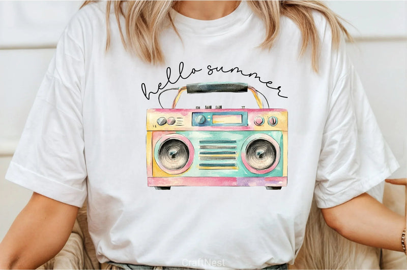 Summer Radio Clipart Bundle - CraftNest - Digital Crafting and Art