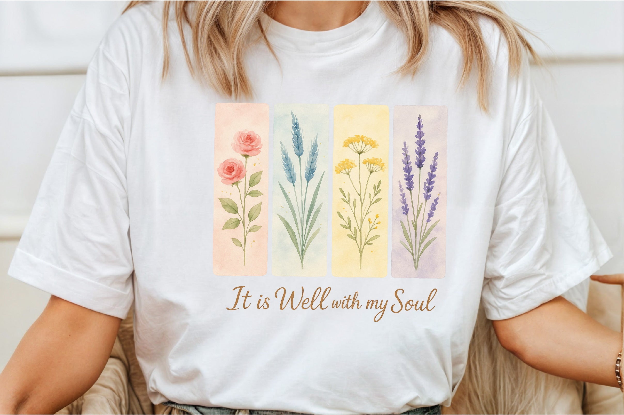 Brushstroke Floral Christian Flower Clipart Bundle