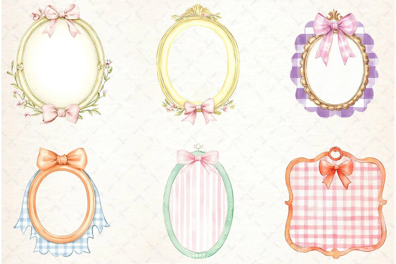 Coquette Summer Frame Clipart Bundle - CraftNest - Digital Crafting and Art