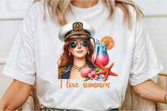 Matrose Sailor Marine Summer Girl Clipart Bundle - CraftNest - Digital Crafting and Art