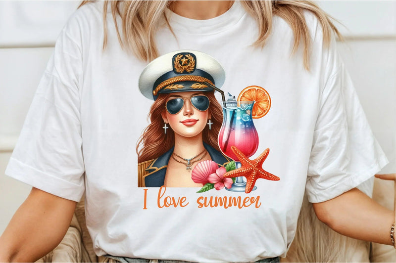 Matrose Sailor Marine Summer Girl Clipart Bundle - CraftNest - Digital Crafting and Art