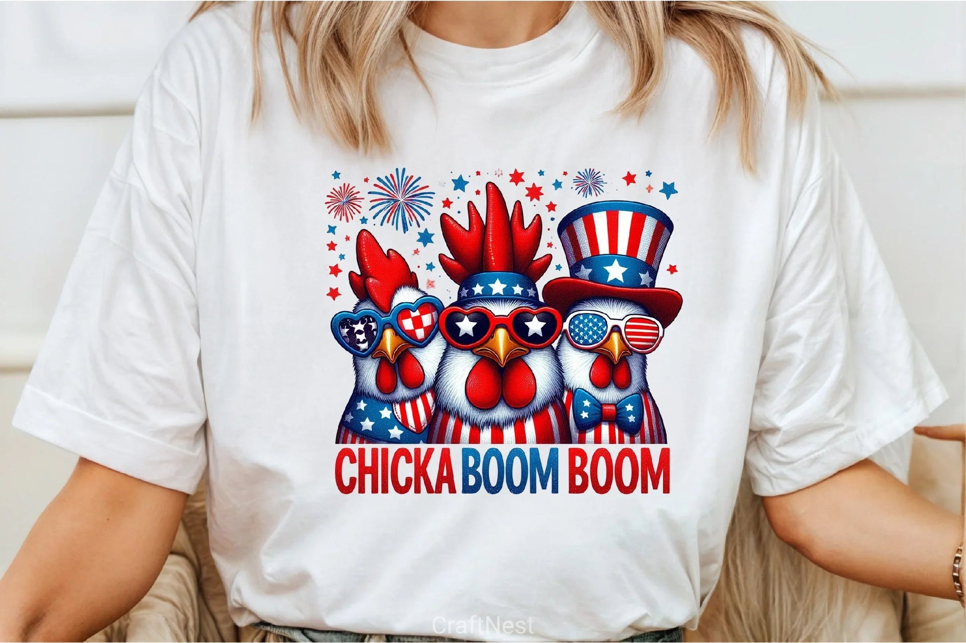 Patriotic Chicken USA 4th of July Clipart Bundle - CraftNest - Digital Crafting and Art